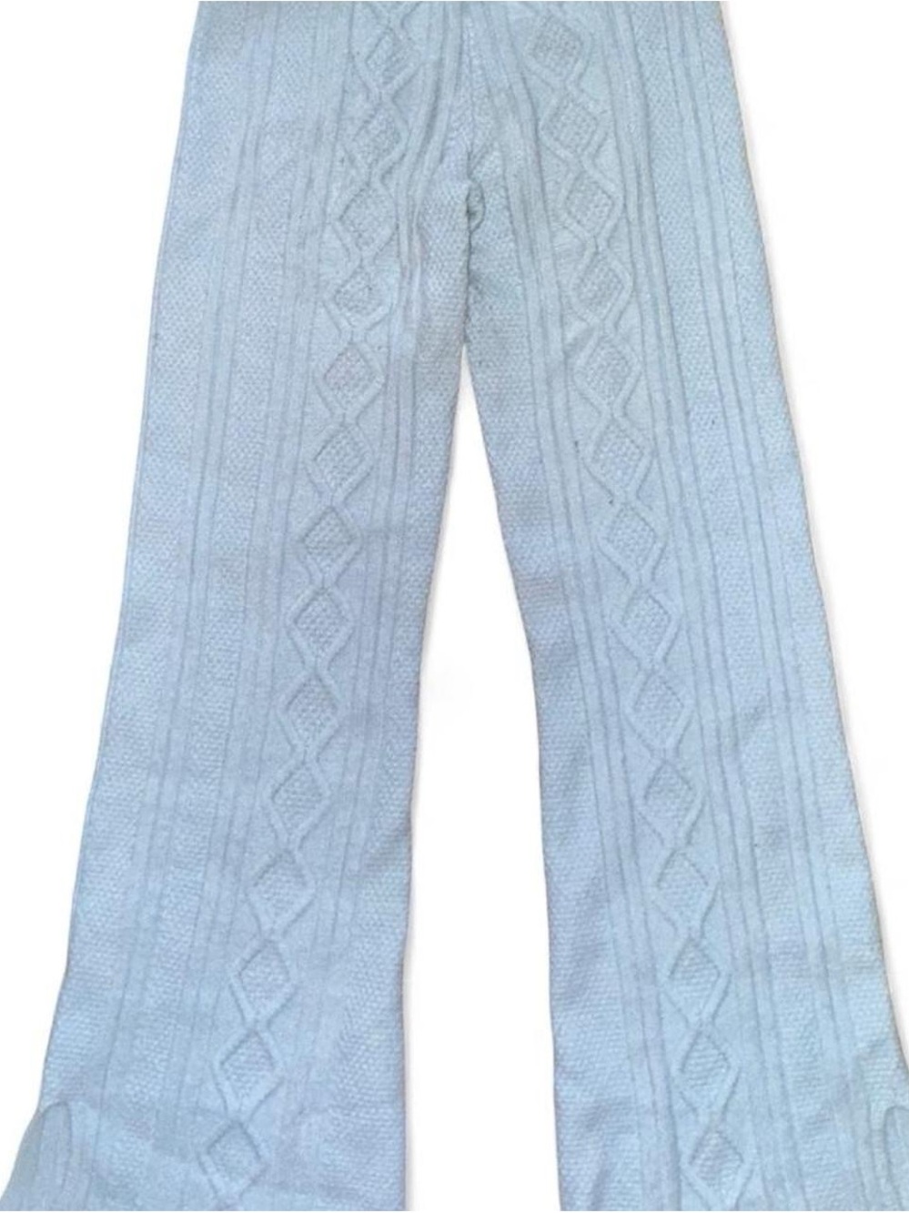 wild fable Light Blue Cable Knit Flare Pants